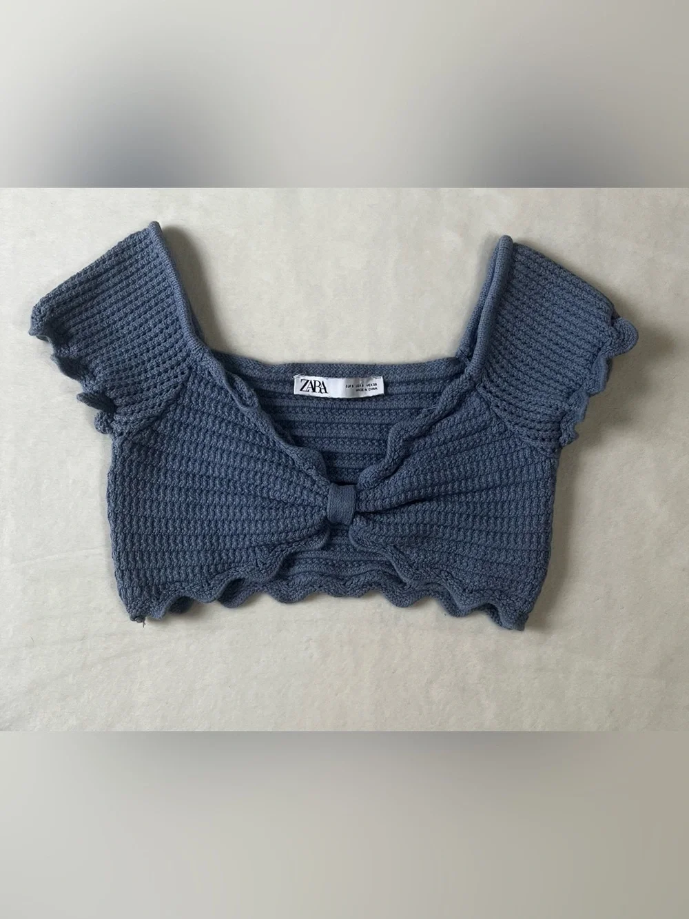 Light Blue Zara Crop Top